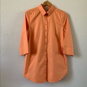 CHICOS No Iron Cotton Tunic, Sz 0 (4/S)